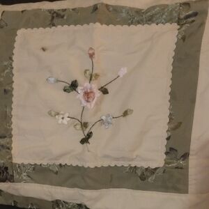 Floral Embroidered Quilt